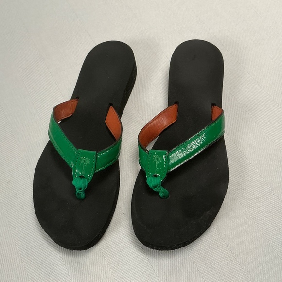 Eliza B Sandals Green Patent Leather Size 7 - Picture 7 of 12